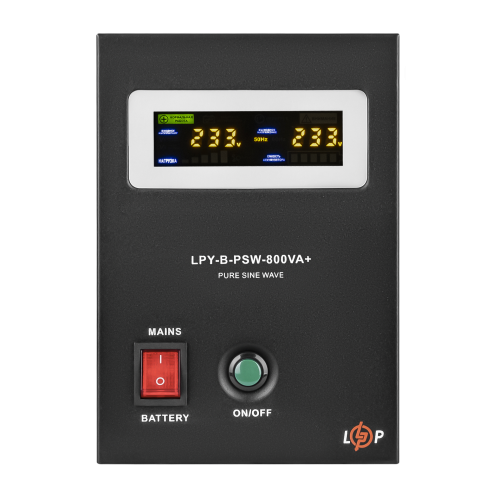ДБЖ з правильною синусоїдою LogicPower LPY-B-PSW-800VA-560Вт-12V -5A/15A