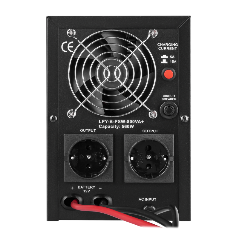ДБЖ з правильною синусоїдою LogicPower LPY-B-PSW-800VA-560Вт-12V -5A/15A