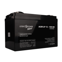 Аккумулятор свинцево-кислотний 100 Ah (ампер-годин) LogicPower AGM LP Silver 12V