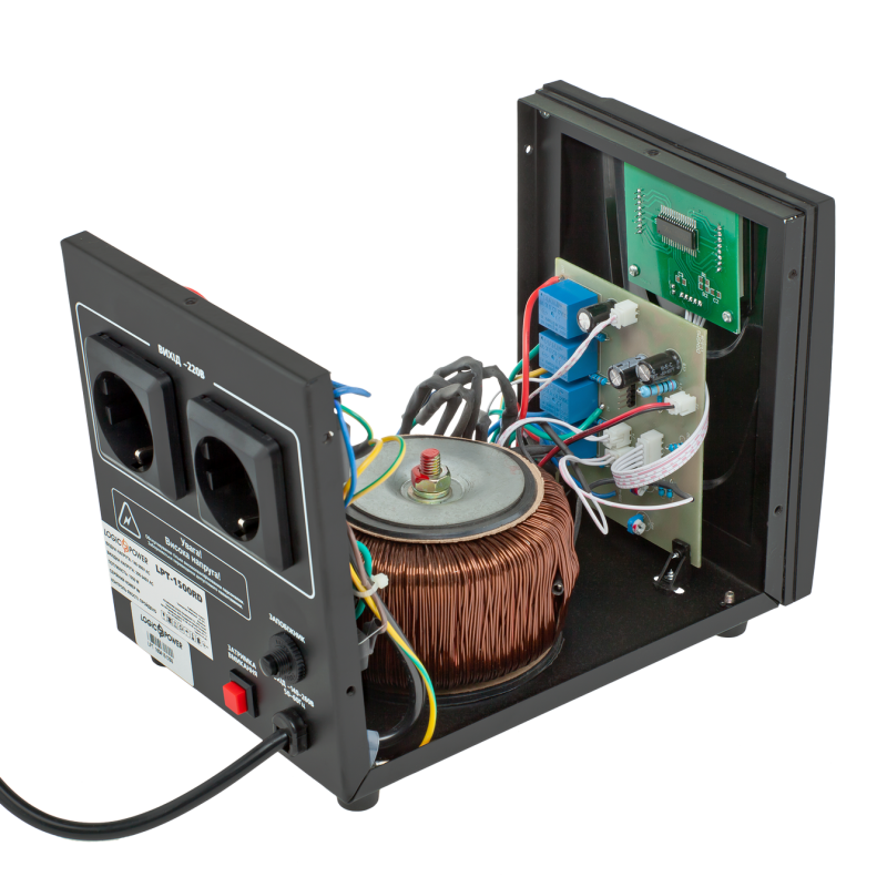 Стабилизатор напряжения LPT-1500RD BLACK (1050W)