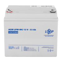 Акумулятор мультигелевий 33 Ah (ампер-годин) LogicPower AGM LPM-MG 12V