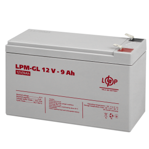 Аккумулятор гелевый 9 Ah (ампер-часов) LogicPower LPM-GL 12V