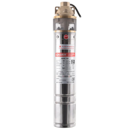 Насос свердловинний вихровий Koer 4SKM-100B - без пульта (0.75кВт H-60м Q-50л/хв Ø100мм)