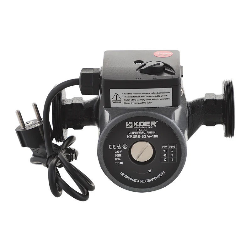 Насос циркуляційний Koer KP.GRS-32/6-180 (гайки, кабель, вилка) KP2899
