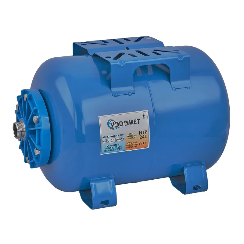 Гидроаккумулятор горизонтальный Vodomet HTP-24L корпус-сталь, мембрана Se.Fa, фланец-сополимер