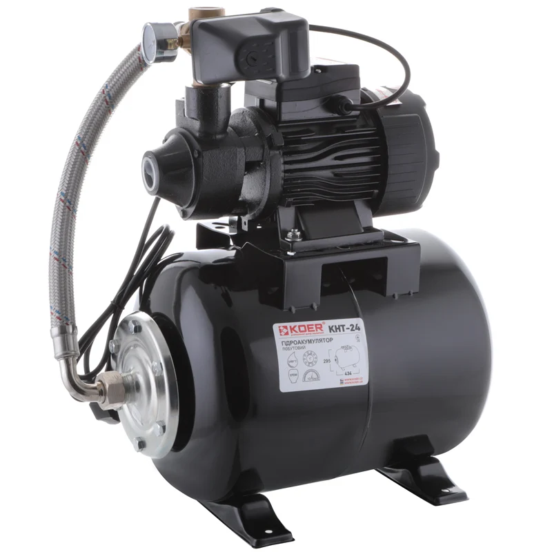 Насосна станція Koer auto QB-80 24L (0,75 кВт, Q=50 л/хв, H=55 м)
