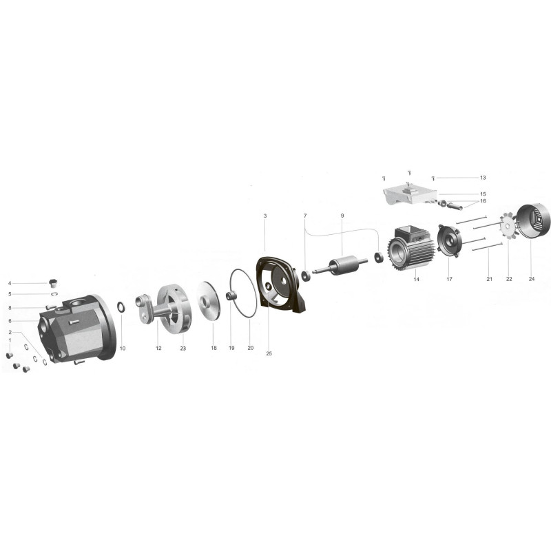 Насос центробежный Optima JET100A-PL 1,1 кВт чугун короткий