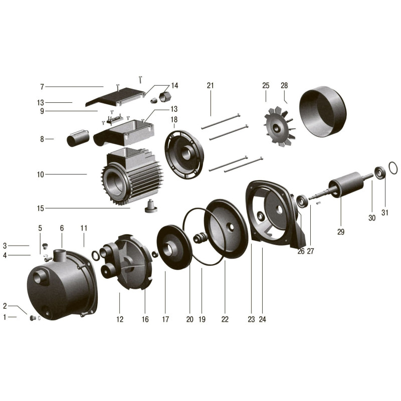 Насос центробежный Optima JET 80S-PL 0,8 кВт нержавейка
