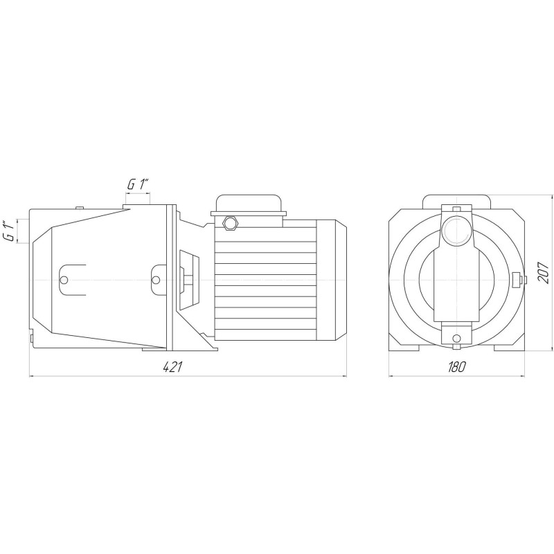 Насос центробежный SAER M-80 0,75 кВт (3,0 м3/час, 55 м)