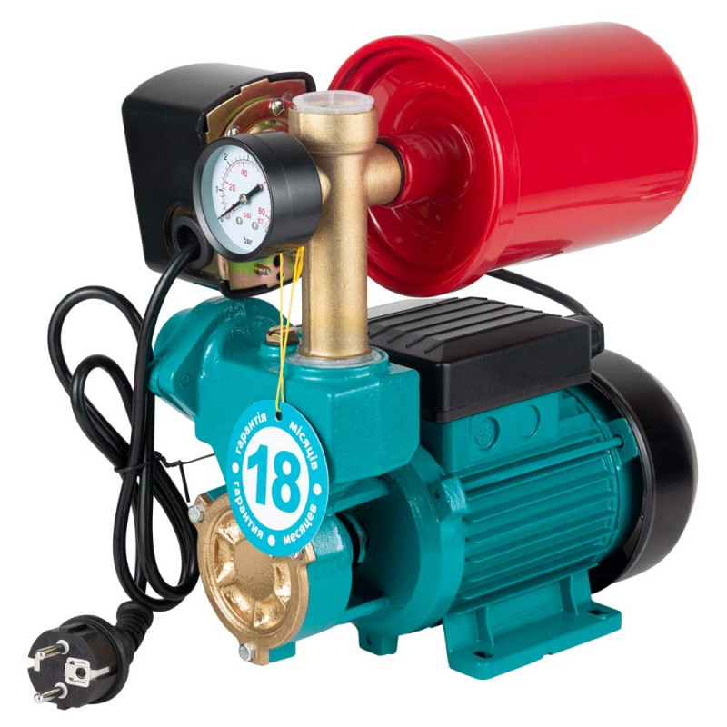 Насосна станція AQUATICA AUTOGPa125ZA (776016) 0.37кВт Hmax 32м Qmax 40л/хв (вихровий насос) 1л 