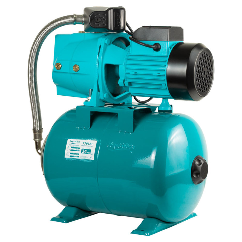 Насосна станція AQUATICA (775083/24) 0.75кВт Hmax 42м Qmax 80л/хв (самовсмоктувальний насос) 24л