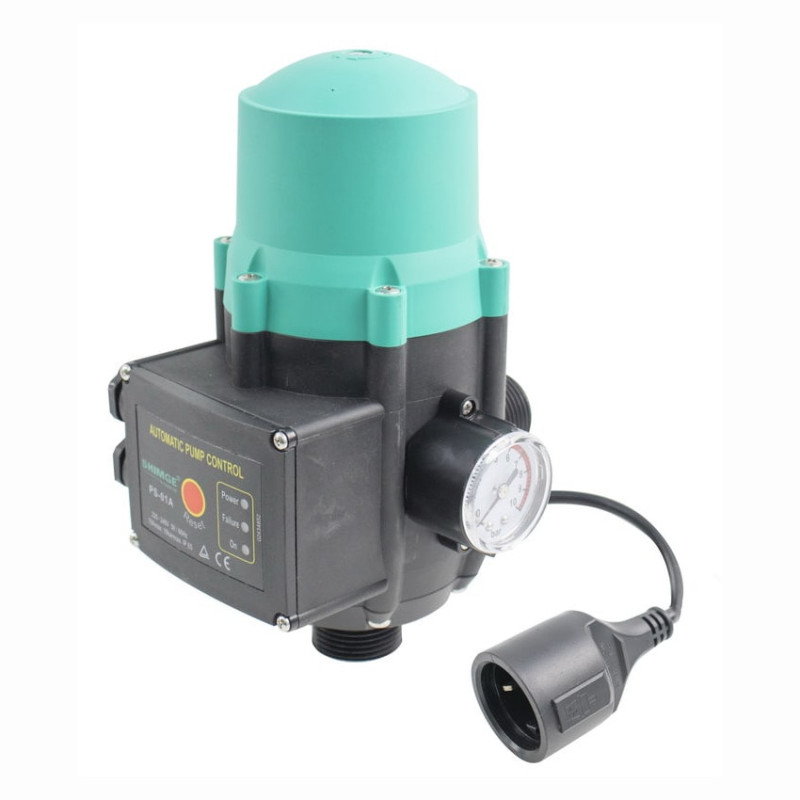 Контролер тиску SHIMGE PS-01A з манометром та розеткою (1,1 кВт)