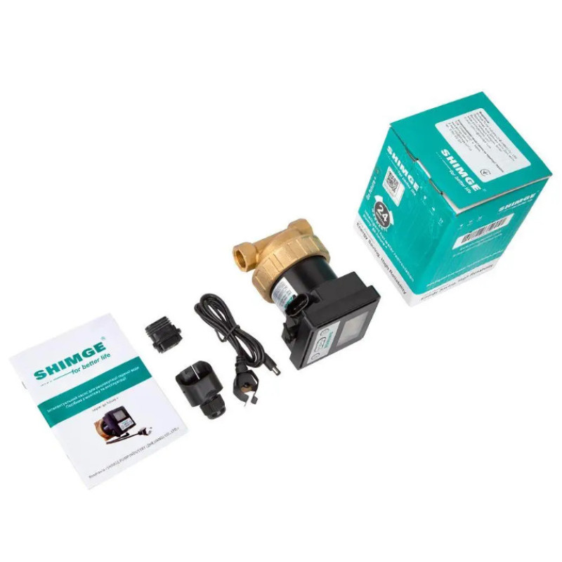 Рециркуляционный насос SHIMGE Go Future Plus (Hmax=1.2 м, Qmax=0.46 м³/ч, 8 Вт)