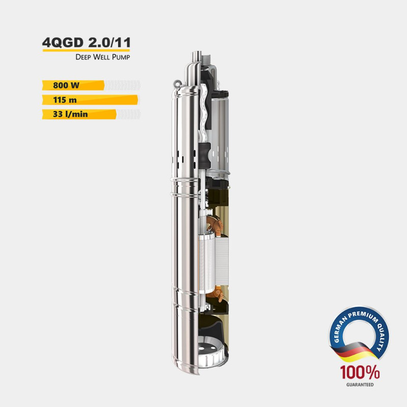 Насос шнековий TEKK HAUS 4QGD 2.0/11 800W 15м кабель