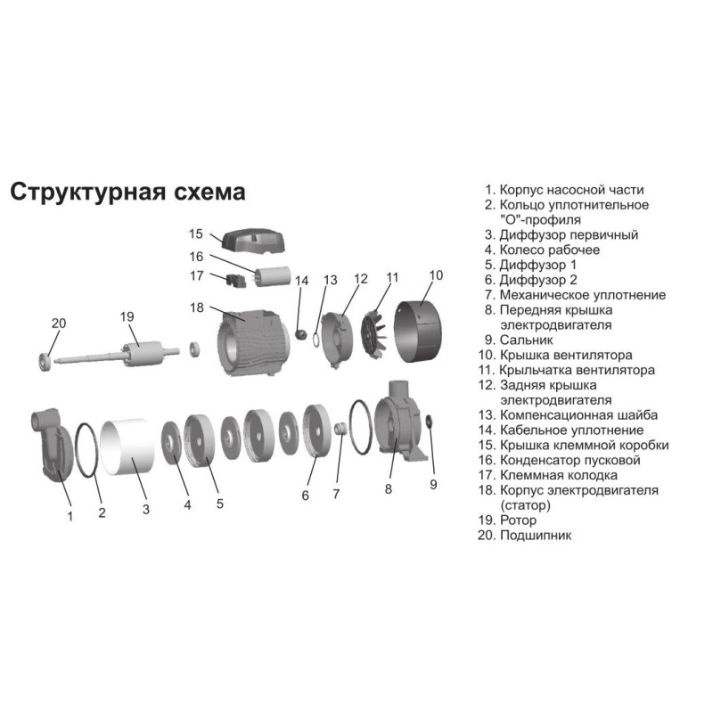 Насос поверхневий Leo 3.0 3ACm100S (775414) (0.6кВт Hmax 35м Qmax 100л/хв)