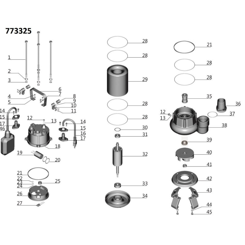 Aquatica V1100F (1.1кВт Hmax 9м Qmx 333л/хв) - Насос дренажний