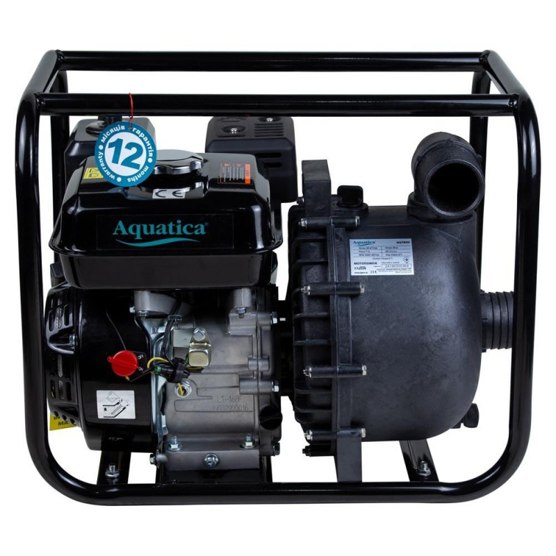 Мотопомпа AQUATICA AQTB50 (772539) 5.5л.с. Hmax 30м Qmax 38м³/год (4-х тактний) для агресивного середовища