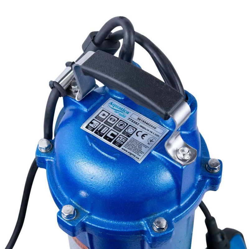 Aquatica WQDa10-16-2.0CF (773393) Насос канализационный (2кВт Hmax 16м Qmax 380л/мин) с ножом