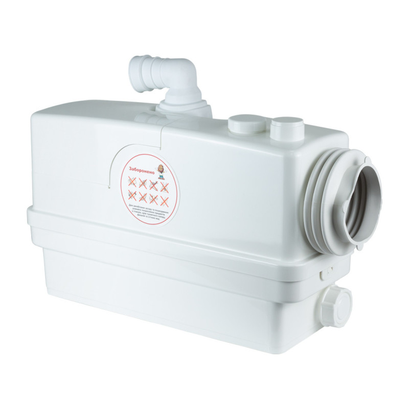 LEO 3.0 WC601B (776916) Станція каналізаційна (0.6кВт Hmax 8.5м Qmax 110л/хв 3 входи + бічний вхід 90мм)