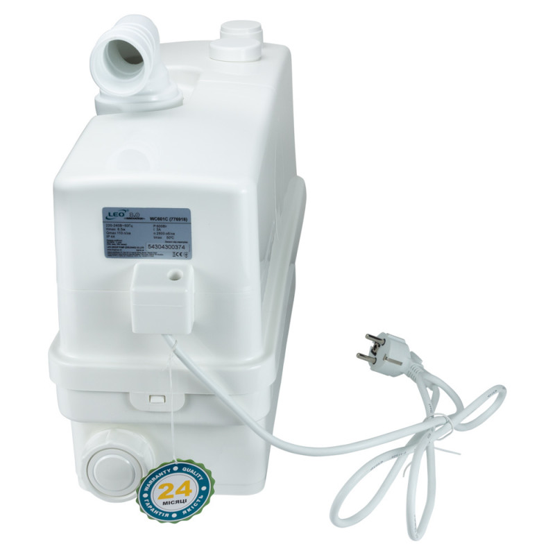 LEO 3.0 WC601C (776918) Станція каналізаційна (0.6кВт Hmax 8.5м Qmax 110л/хв 3 входи)