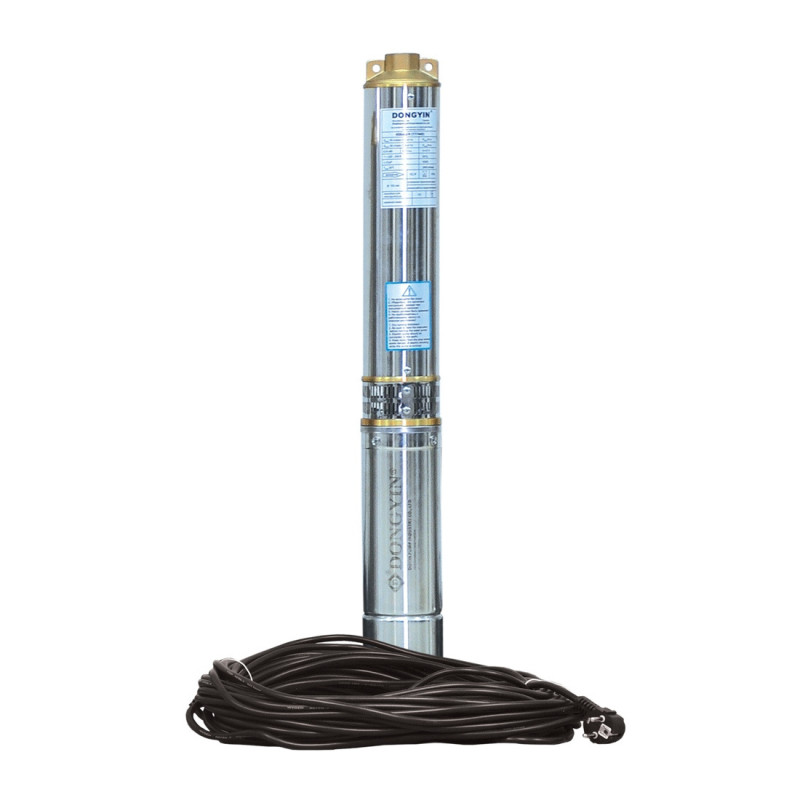 DONGYIN 4SEm4/7 (777471) Насос відцентровий свердловинний - 0.55кВт H 51(38)м Q 100(60)л/хв Ø102мм (кабель 30м)