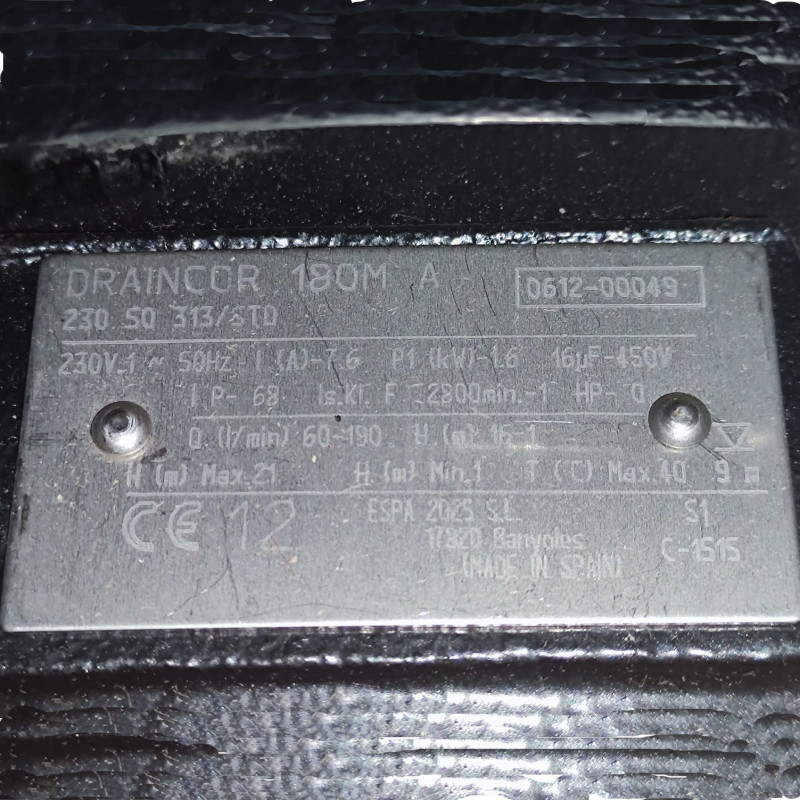 ESPA DRAINCOR 180M A - Насос фекальний