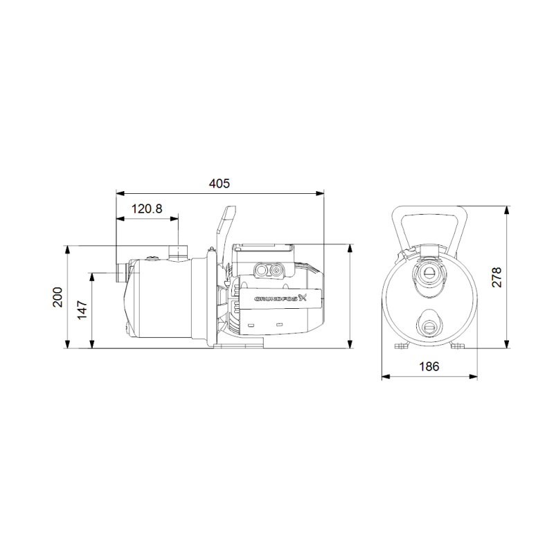 Самовсмоктувальний насос Grundfos JP 3-42 (99458766)