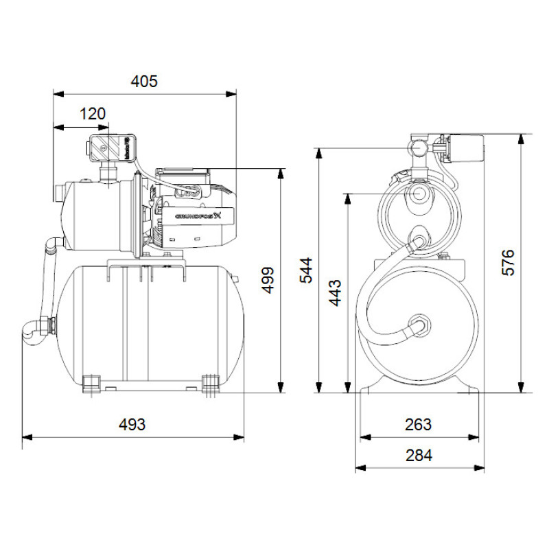 Насосная станция Grundfos JP 4-47 PT-H (99463875)