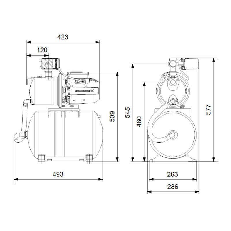 Насосная станция Grundfos JP 4-54 PT-H (99463876)