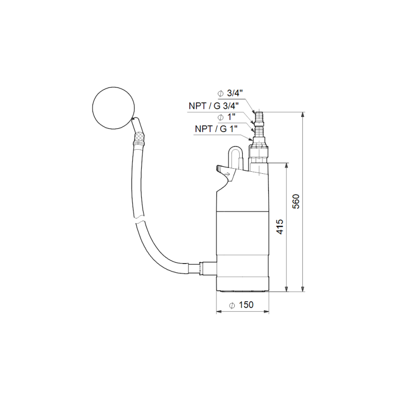 Занурювальний колодязний насос Grundfos SB 3-45 AW (97686707)