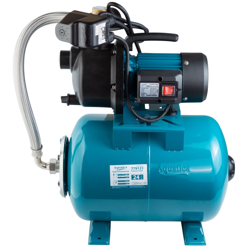 AquaticaLEO EKJ-1002PA5/UA (775308/24) Насосна станція (1кВт Hmax 44м Qmax 73л/хв 24л Україна)