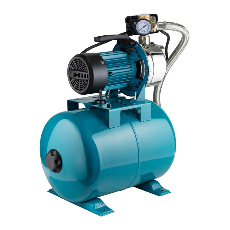 AquaticaLEO EKJ-1202SA5/UA (775314/24) Насосна самовсмоктувальна станція (1.2кВт Hmax 48м Qmax 80л/хв нерж 24л Україна)