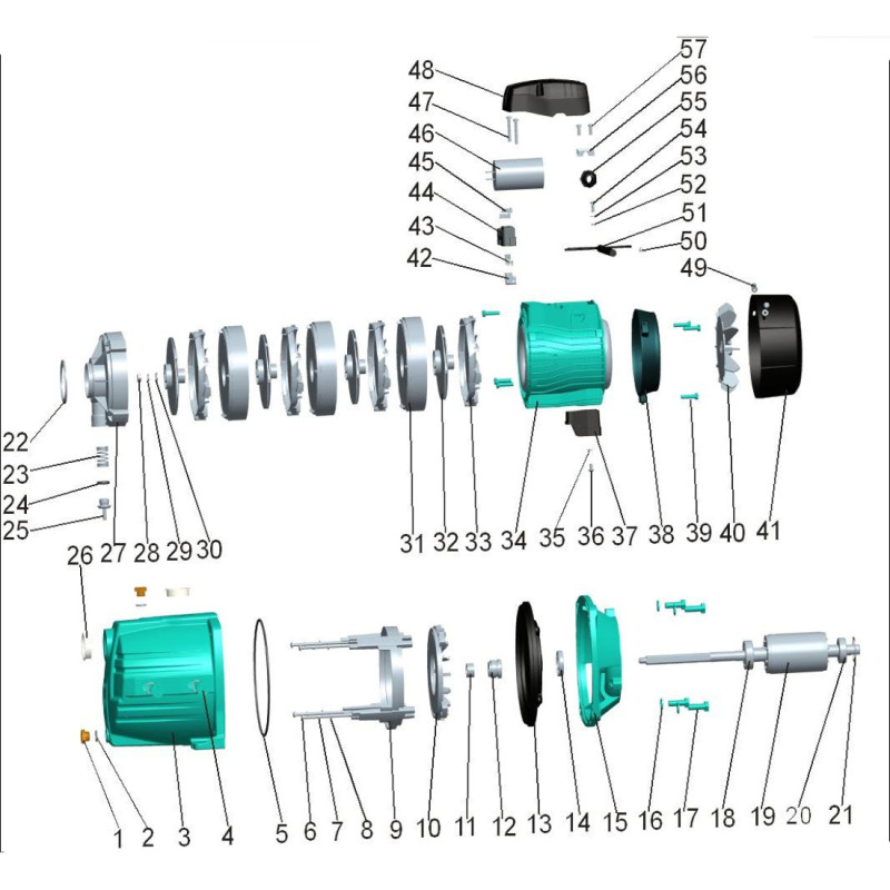LEO 3.0 4ACm75 (775434) 0.75кВт Hmax 46.5м Qmax 90л/хв - Насос багатоступінчастий відцентровий