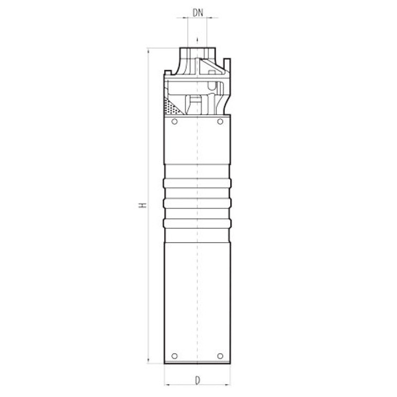Насос свердловинний NPO 4SKm100 вихровий (кабель 15м)