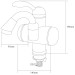 Кран-водонагреватель проточный LZ 3.0кВт 0.4-5бар для раковины гусак изогнутый на гайке AQUATICA (LZ-5A111W)