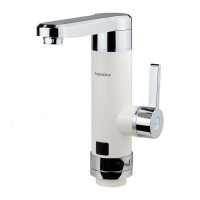 Кран-водонагрівач проточний HZ 3.0 кВт 0.4-5бар для кухні гусак прямий на гайці (W) AQUATICA (HZ-6B243W)