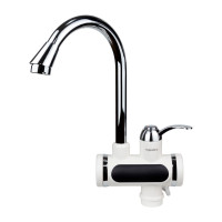 Кран-водонагрівач проточний JZ 3.0 кВт 0.4-5бар для кухні гусак вухо на гайці AQUATICA (JZ-6B141W)