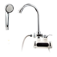 Кран-водонагрівач проточний JZ 3.0кВт 0.4-5бар для ванни гусак настінний вухо AQUATICA (JZ-7C141W)