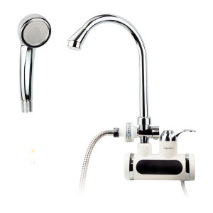 Кран-водонагреватель проточный JZ 3.0кВт 0.4-5бар для ванны гусак ухо настенный AQUATICA (JZ-7C141W)