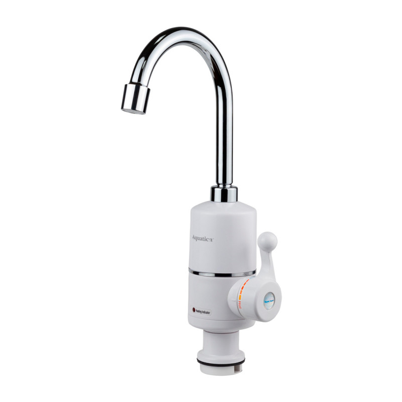 Кран-водонагрівач проточний NZ 3.0кВт 0.4-5бар для кухні гусак вухо на гайці AQUATICA (NZ-6B112W)