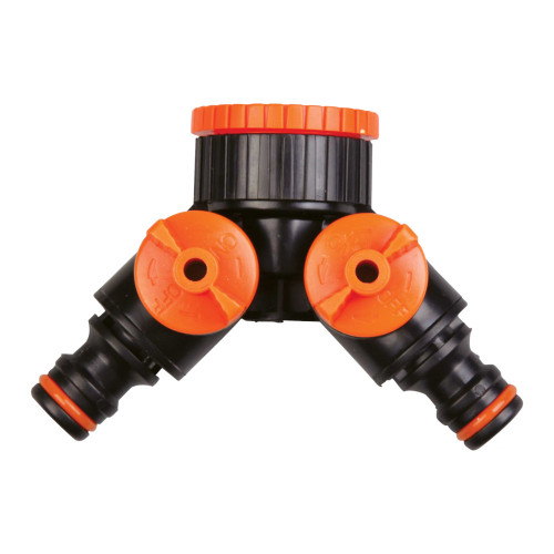 Адаптер-трійник з двома запірними кранами з внутрішнім різьбленням 1" та переходом 1"-3/4" Aquapulse АР1019