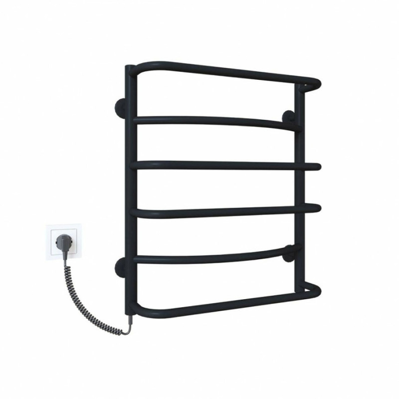 Рушникосушарка електрична Deffi Аквамікс 500x600 лівий, 60 Вт, чорний