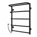 Рушникосушарка електрична Deffi Стандарт з полицею 500x700 лівий, 100 Вт, чорний