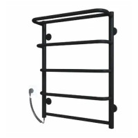 Рушникосушарка електрична Deffi Стандарт з полицею 500x700 лівий, 100 Вт, чорний