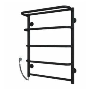 Полотенцесушитель электрический Deffi Стандарт с полкой 500x700 левый, 100 Вт, черный