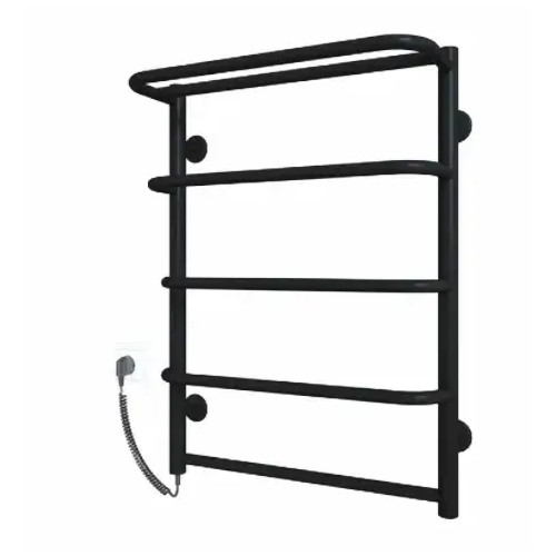 Рушникосушарка електрична Deffi Стандарт з полицею 500x700 лівий, 100 Вт, чорний