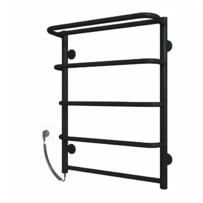 Рушникосушарка електрична Deffi Стандарт з полицею 500x700 лівий, 100 Вт, чорний