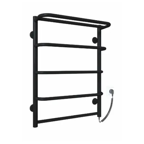 Рушникосушарка електрична Deffi Стандарт з полицею 500x700 правий, 100 Вт, чорний