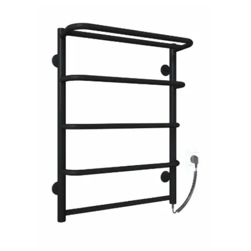 Рушникосушарка електрична Deffi Стандарт з полицею 500x700 правий, 100 Вт, чорний