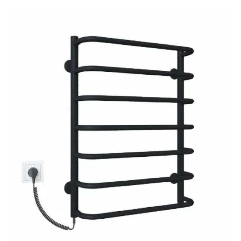 Рушникосушарка електрична Deffi Стандарт 500x700 лівий, 100 Вт, чорний